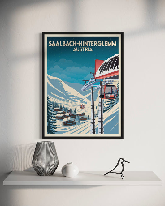 Saalbach-Hinterglemm Österreich Kunstdruck