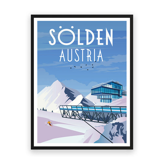 Sölden Österreich Kunstdruck