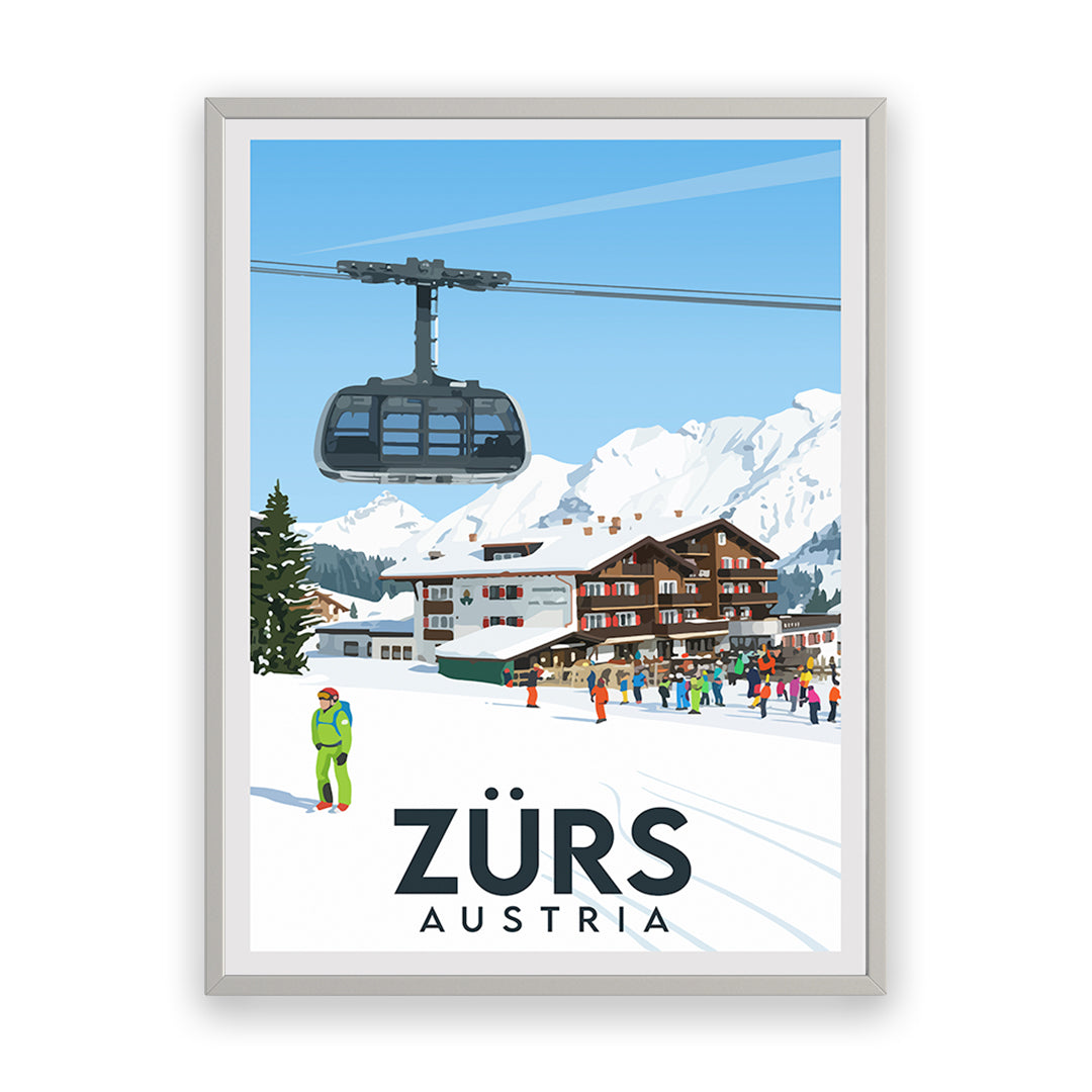 Zürs Österreich Kunstdruck