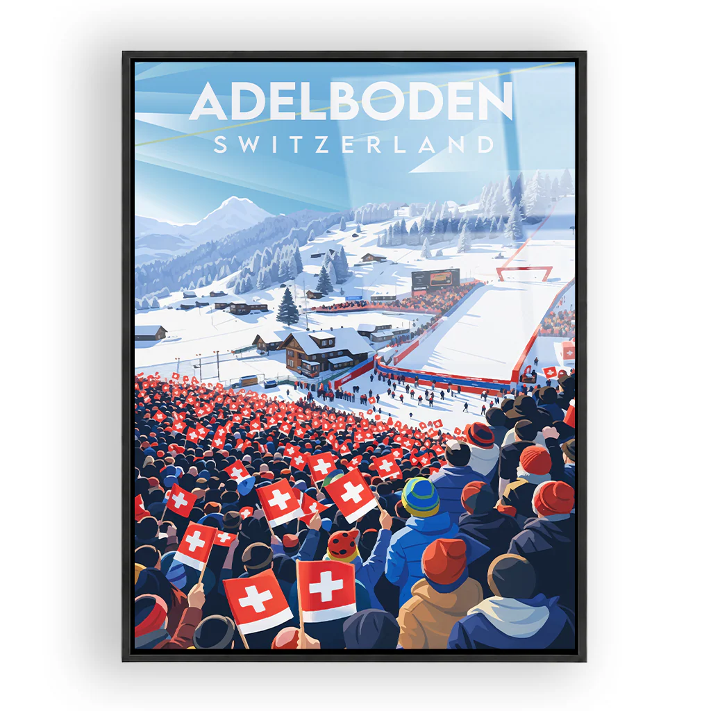 Adelboden Acryl Rahmen Schwarz