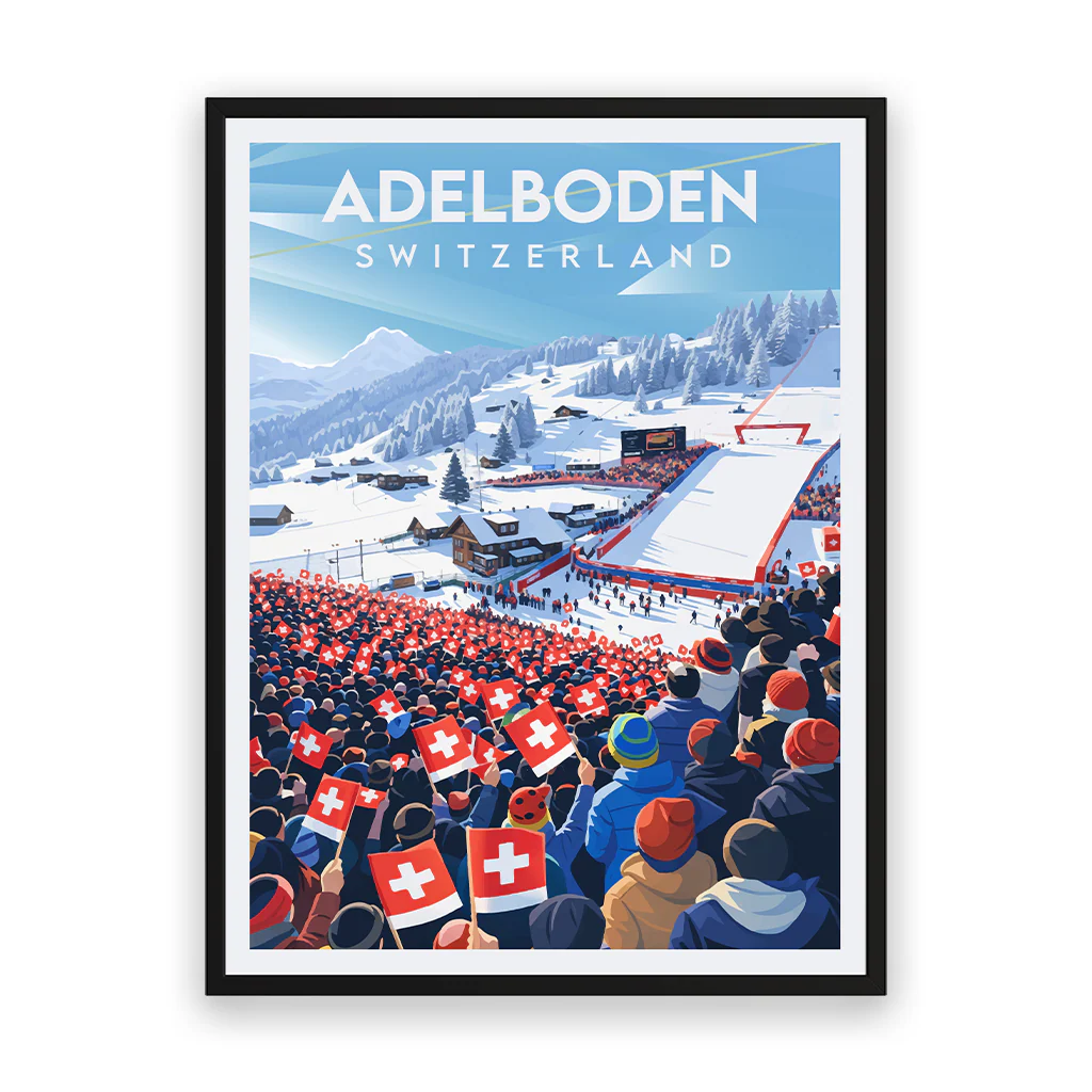 Adelboden Poster Rahmen Schwarz