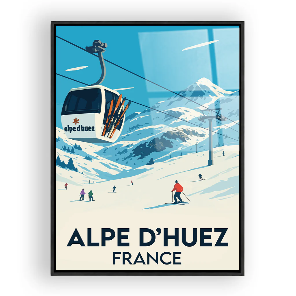 alpe-d-huez Acryl Rahmen Schwarz