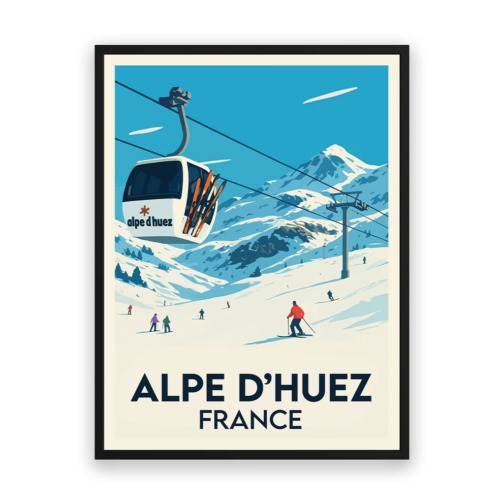alpe-d-huez Poster Rahmen Schwarz