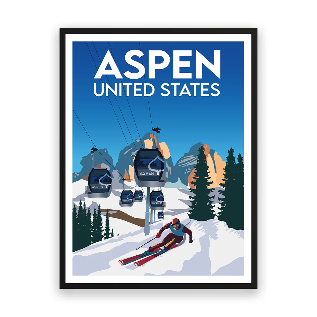 aspen Poster Rahmen Schwarz