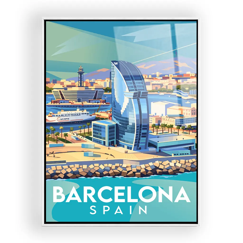 barcelona acryl_rahmen_weiss
