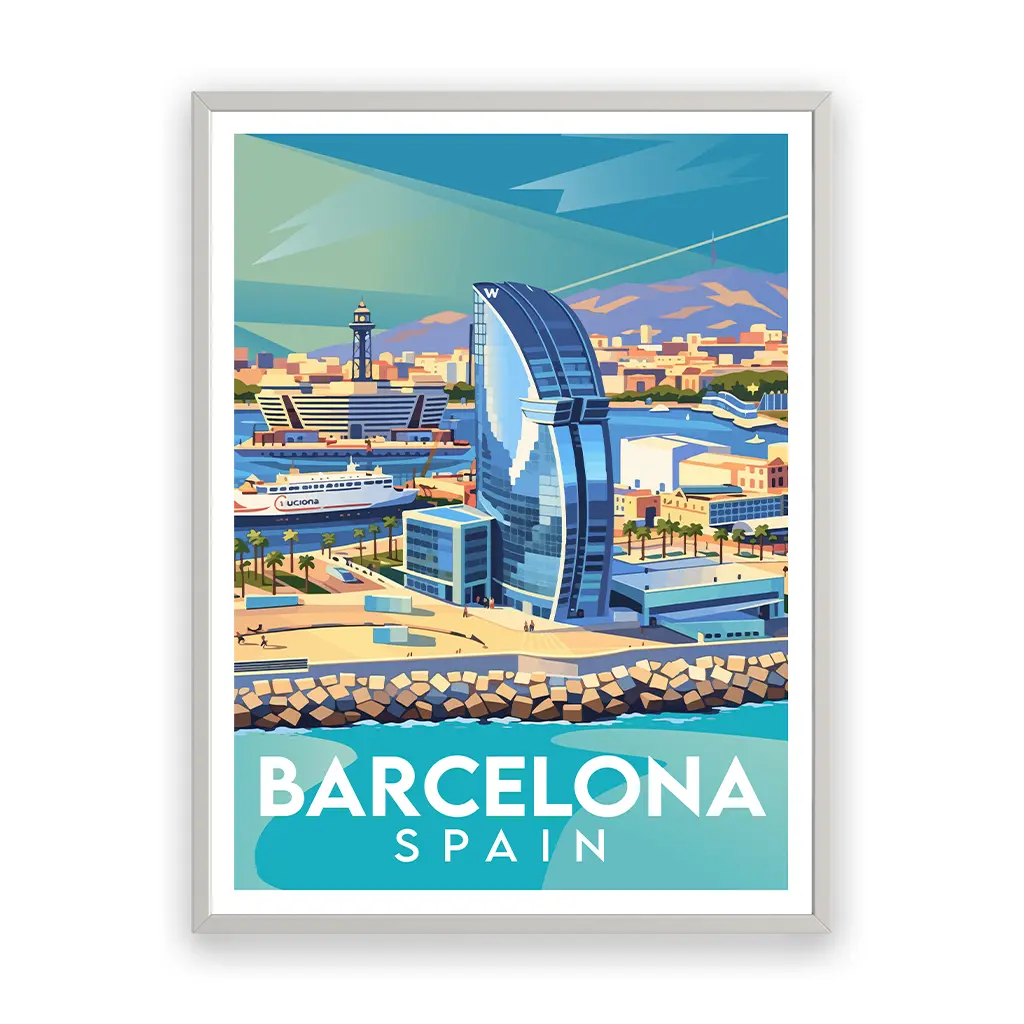 barcelona poster_rahmen_weiss
