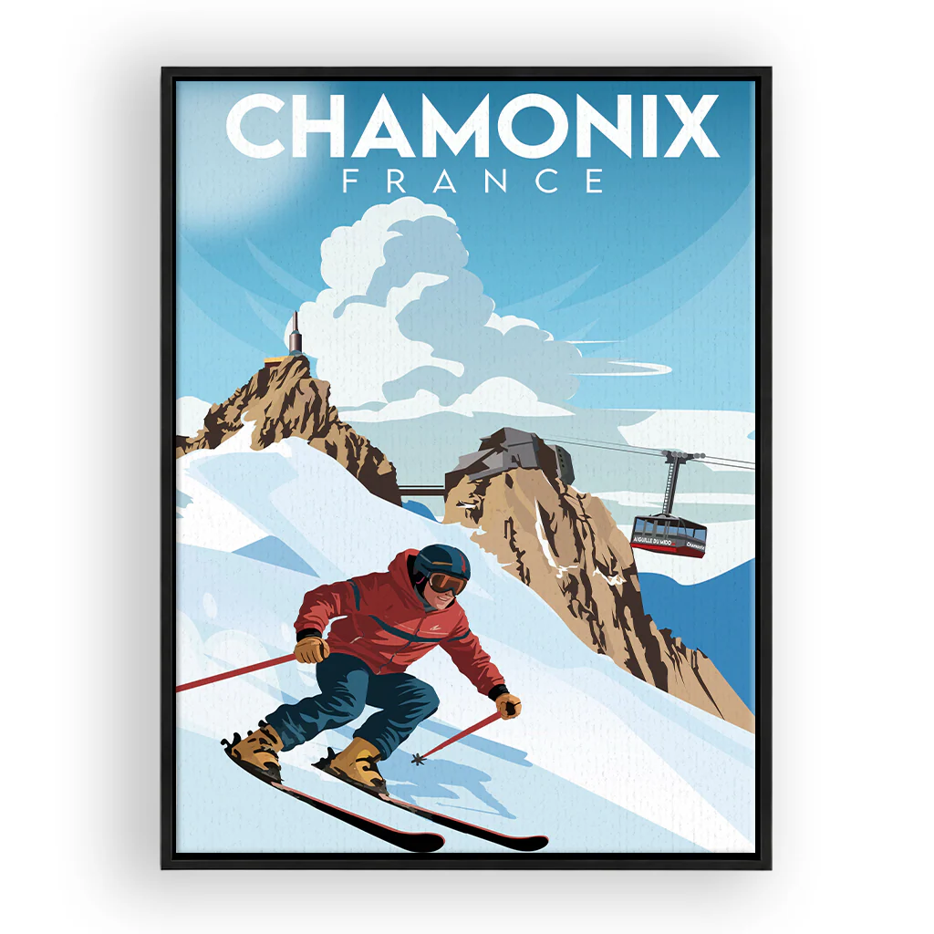 chamonix leinwand_rahmen_schwarz