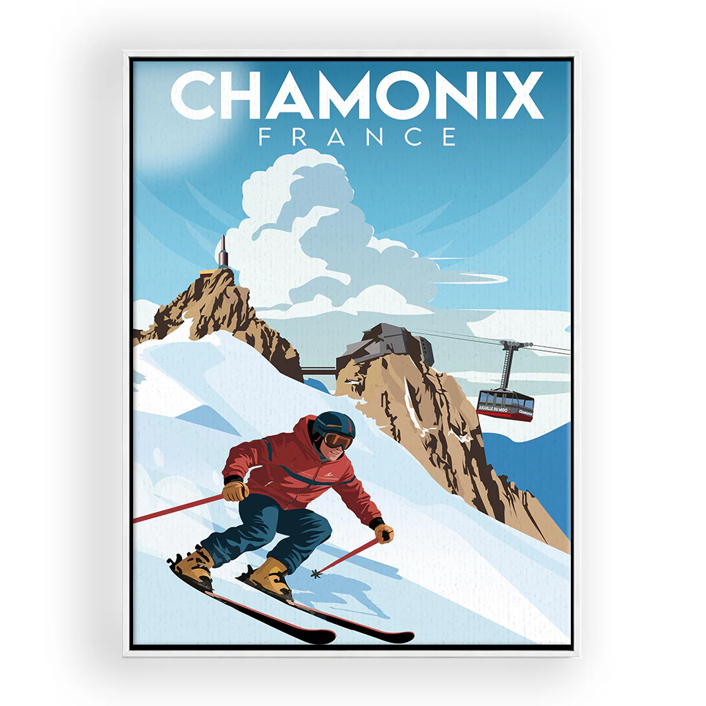 chamonix leinwand_rahmen_weiss