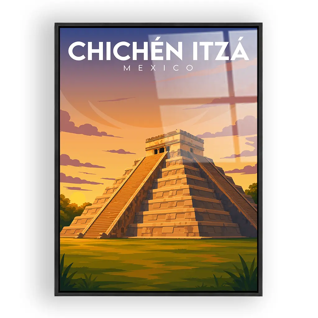 chichen-itza acryl_rahmen_schwarz
