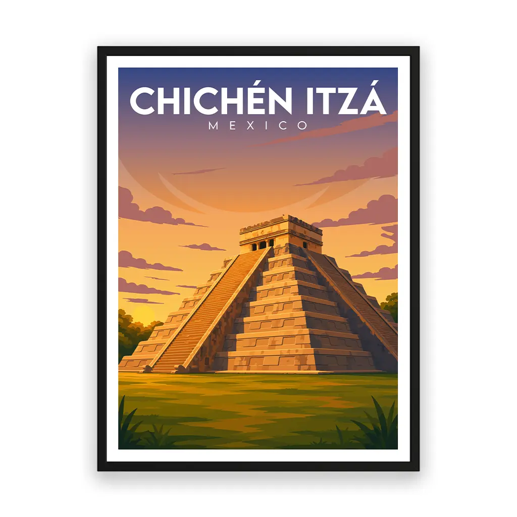 chichen-itza poster_rahmen_schwarz