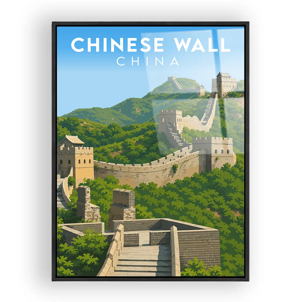 chinese-wall acryl_rahmen_schwarz