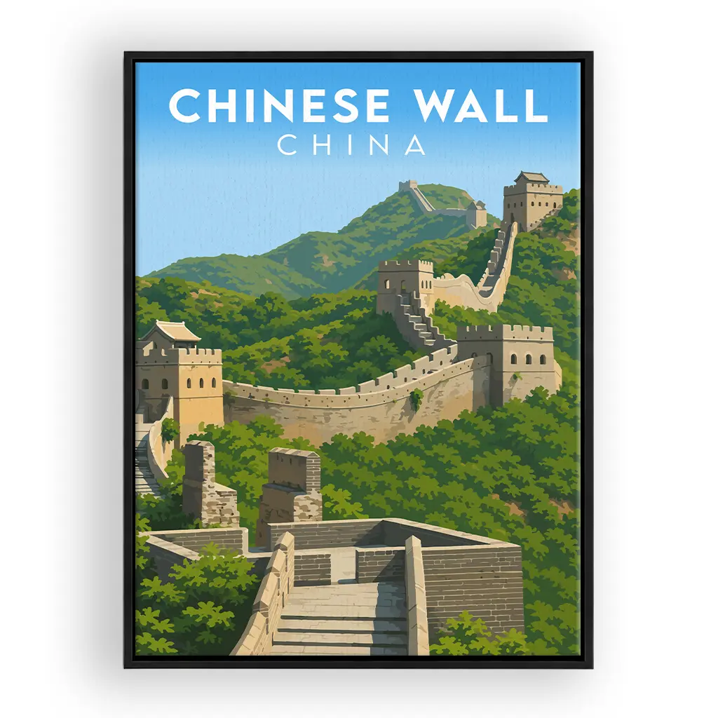 chinese-wall leinwand_rahmen_schwarz