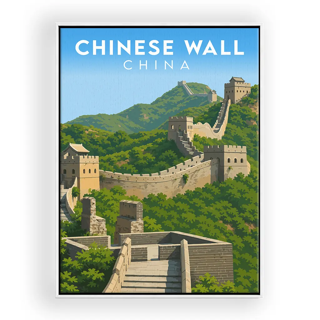 chinese-wall leinwand_rahmen_weiss