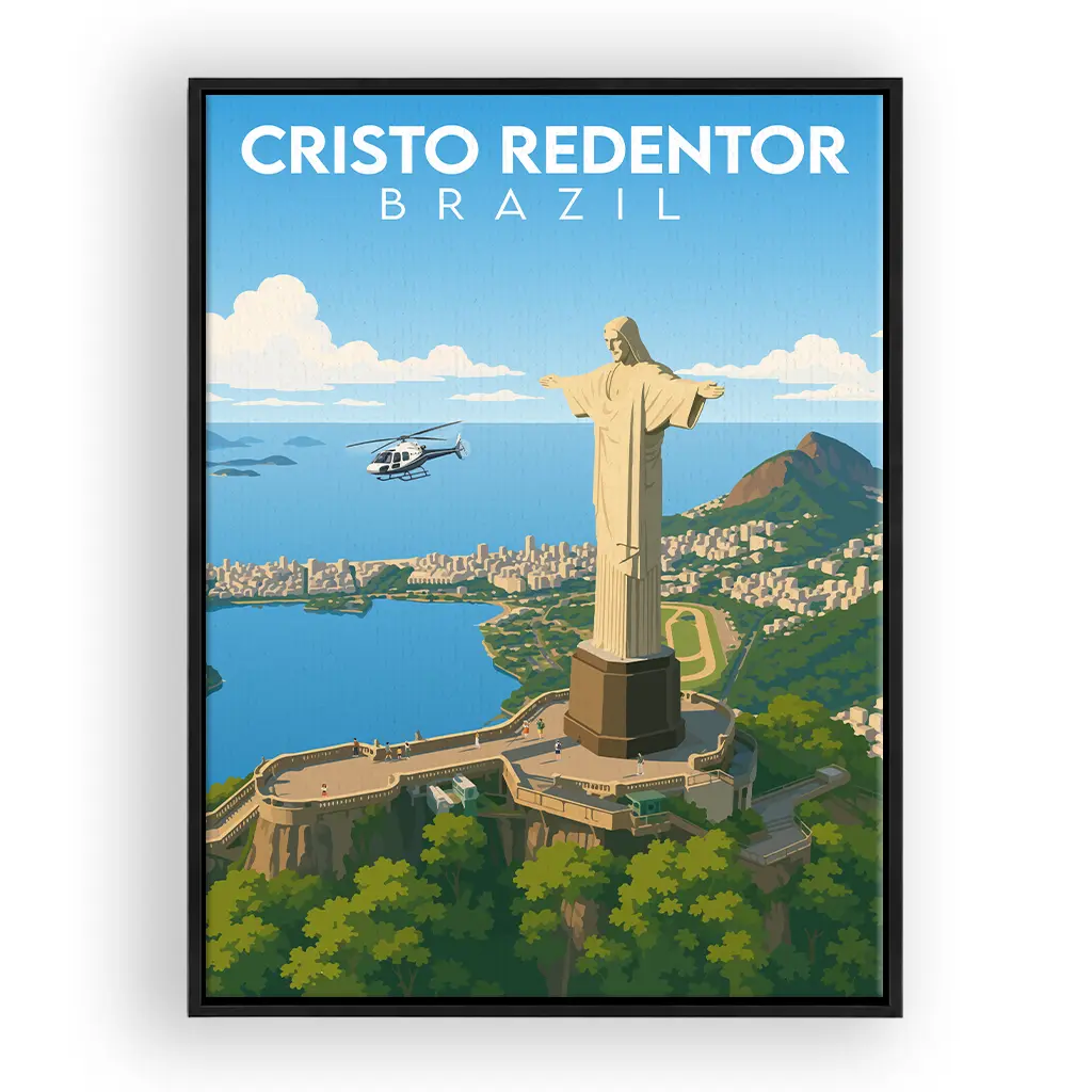 christo-redentor leinwand_rahmen_schwarz