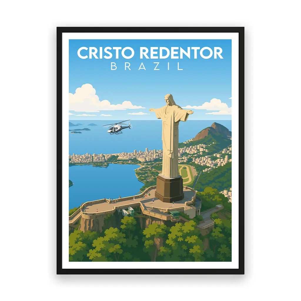 christo-redentor poster_rahmen_schwarz