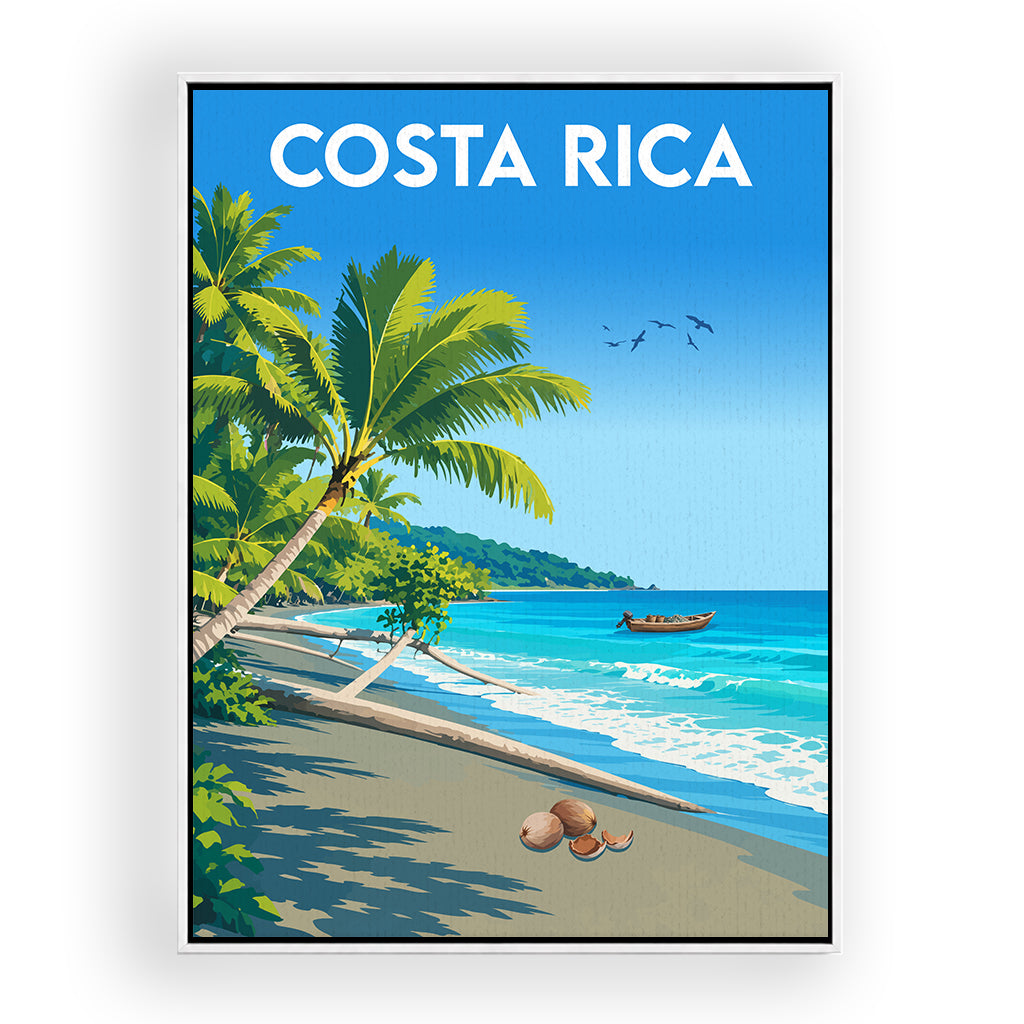 costa-rica leinwand_rahmen_weiss
