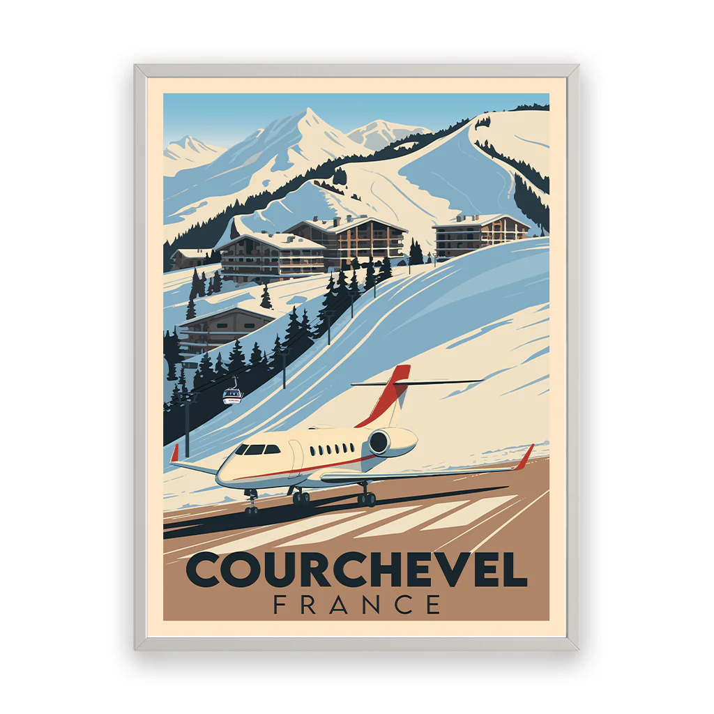 courchevel poster_rahmen_weiss