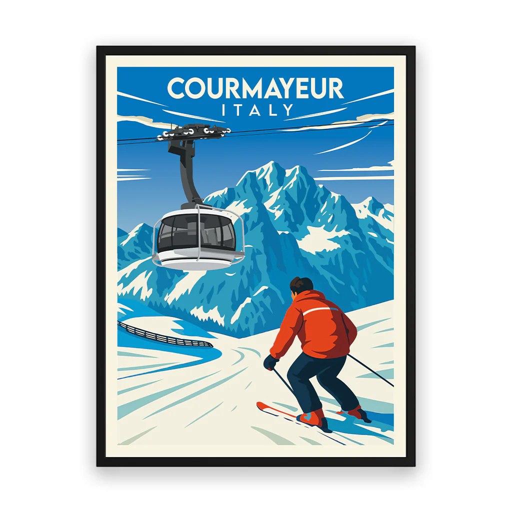 courmayeur poster_rahmen_schwarz