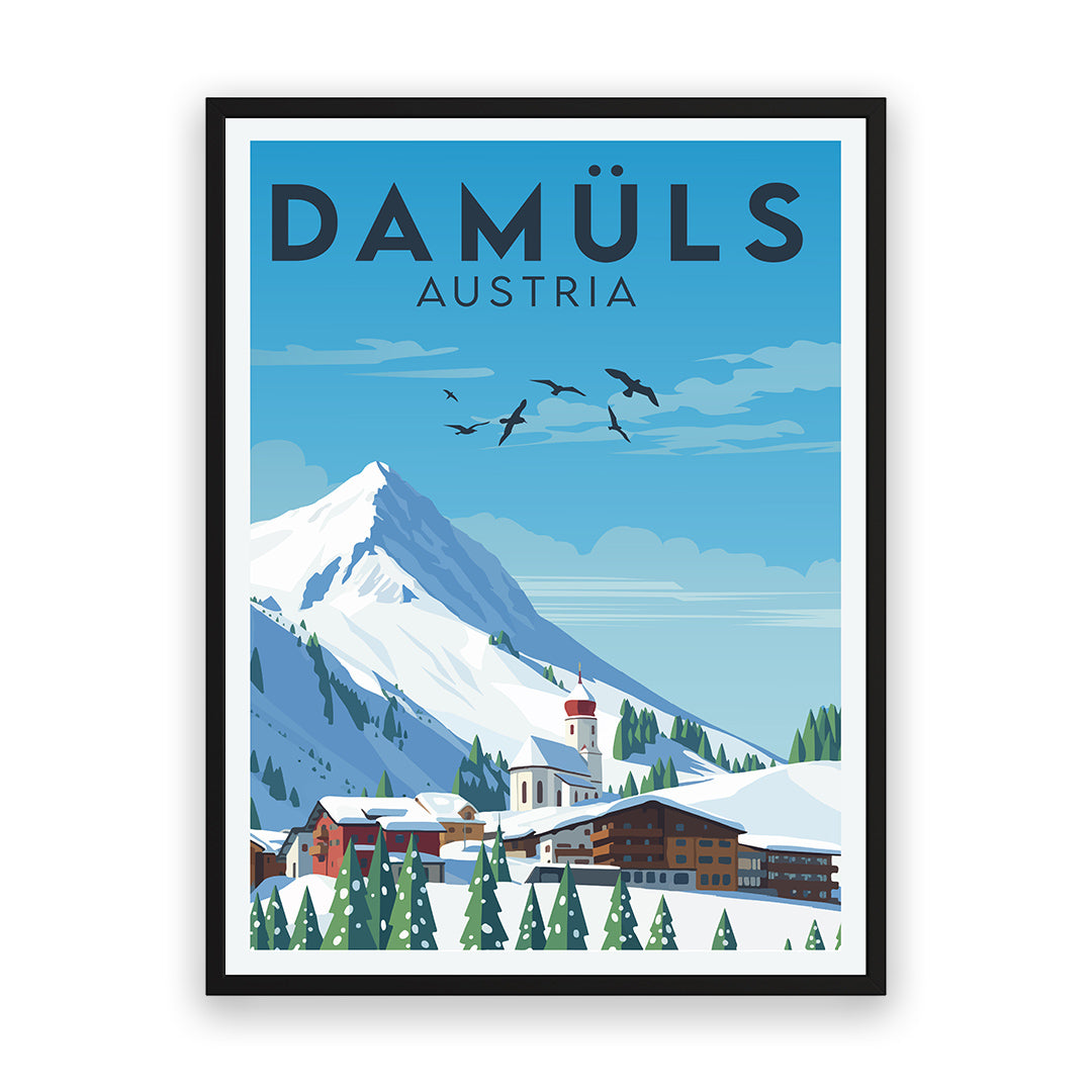 Damüls Österreich Kunstdruck