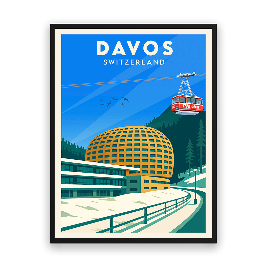 Davos Schweiz Kunstdruck