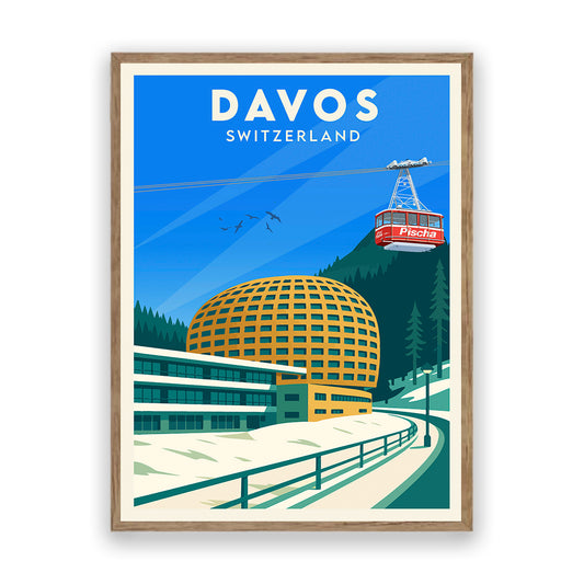 Davos Schweiz Kunstdruck