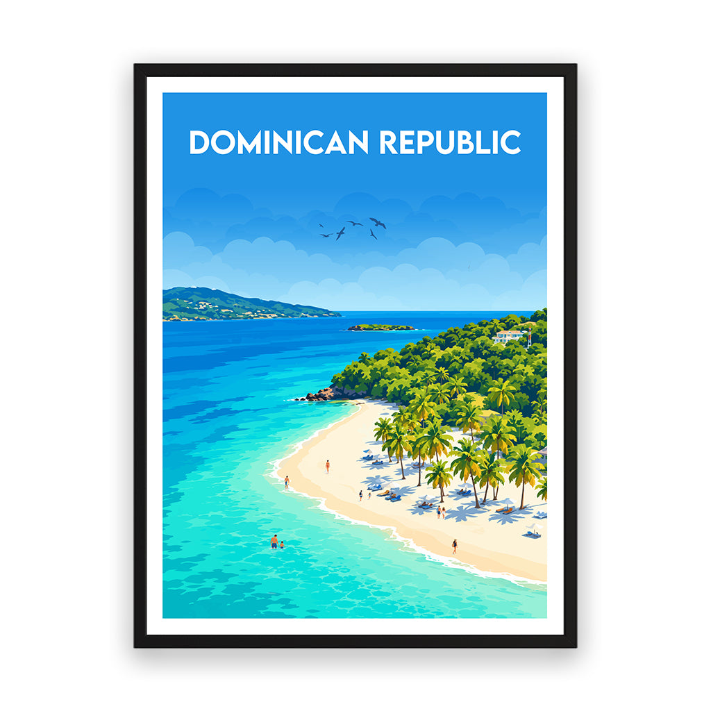 dominican-republic poster_rahmen_schwarz
