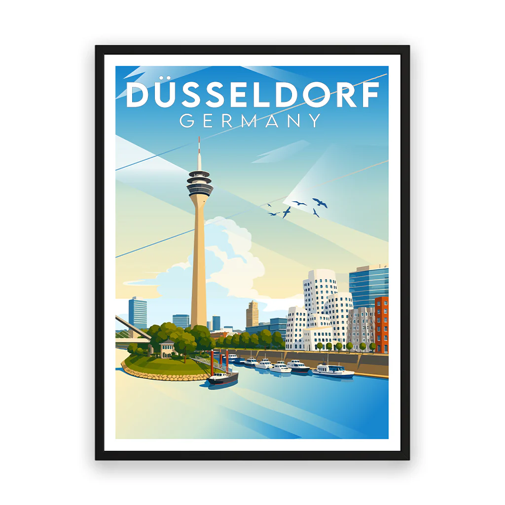 duesseldorf poster_rahmen_schwarz