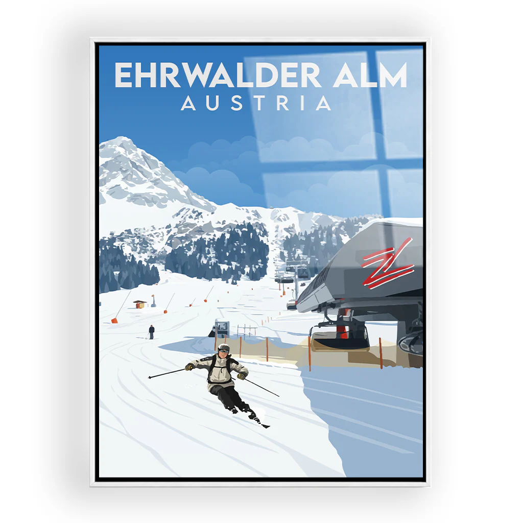 ehrwalder-alm acryl_rahmen_weiss
