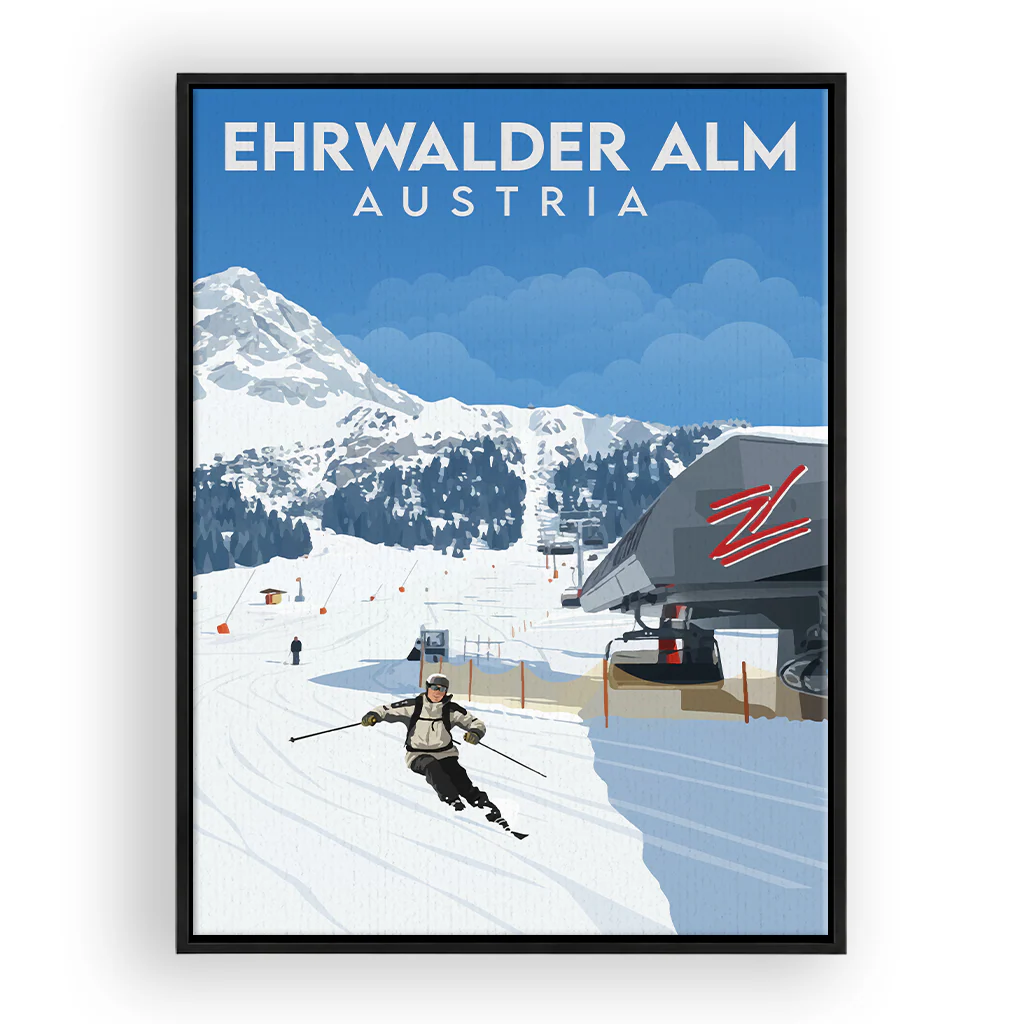 ehrwalder-alm leinwand_rahmen_schwarz