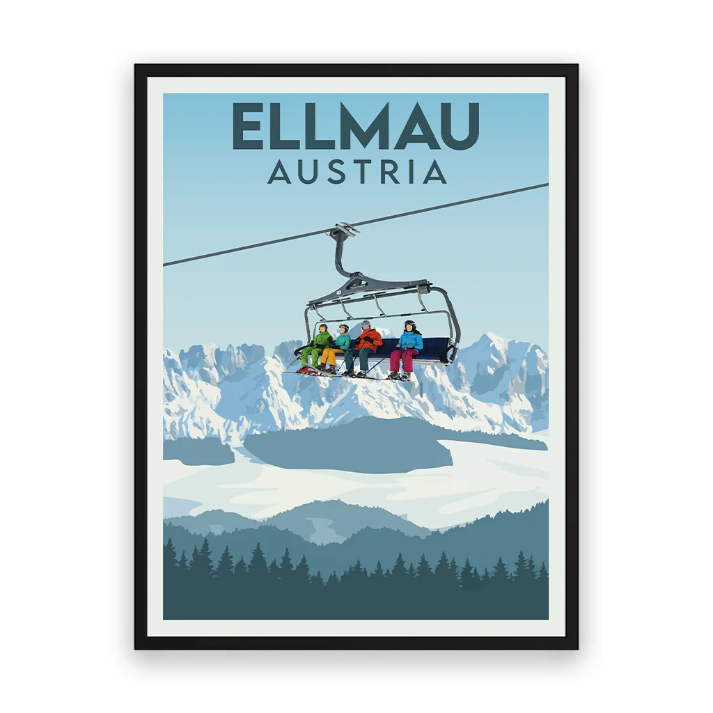ellmau poster_rahmen_schwarz