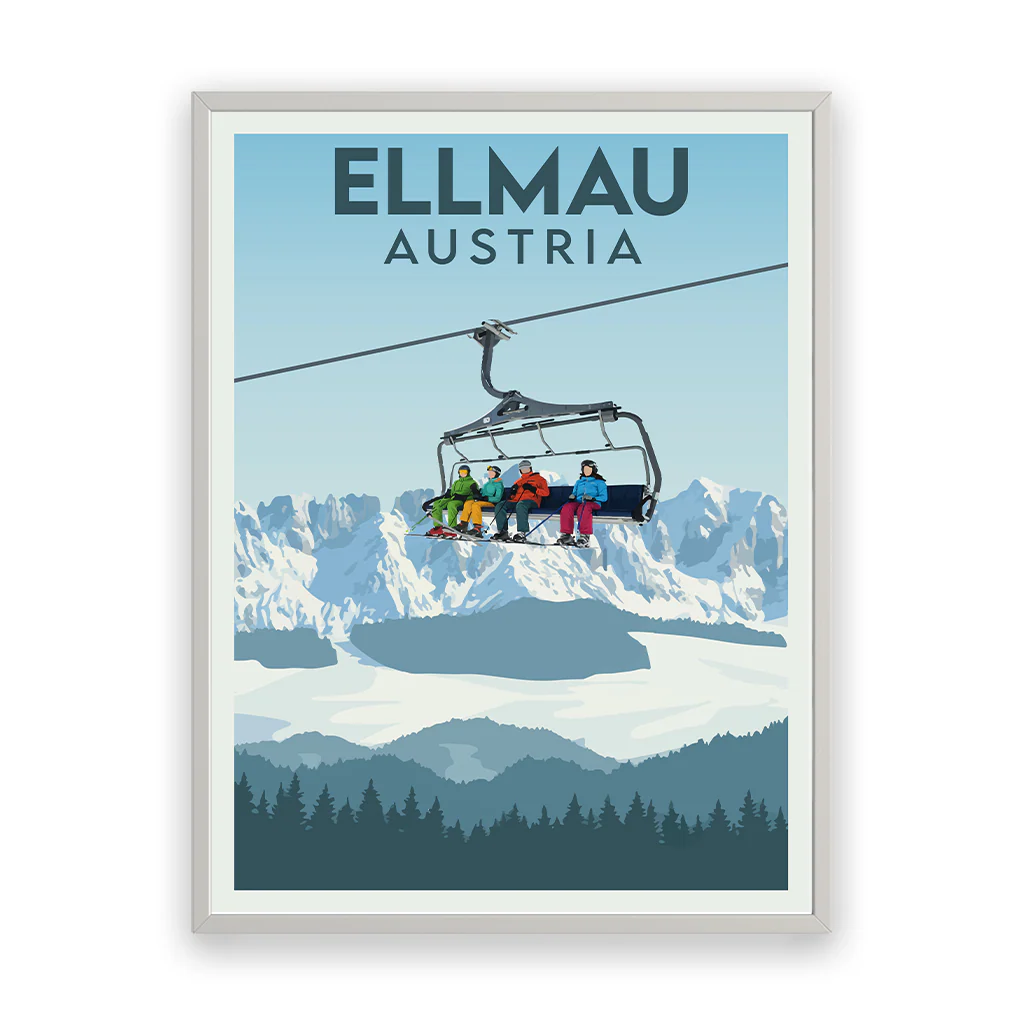 ellmau poster_rahmen_weiss