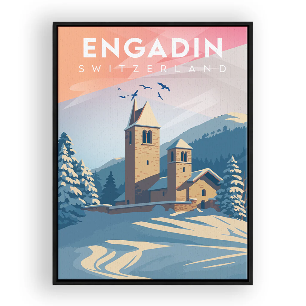 engadin leinwand_rahmen_schwarz