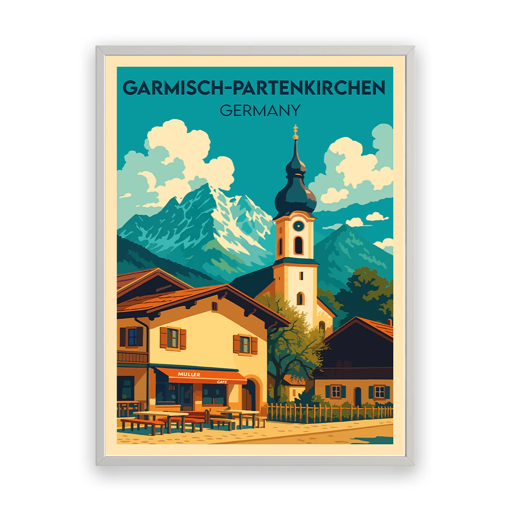 garmisch-partenkirchen poster_rahmen_weiss