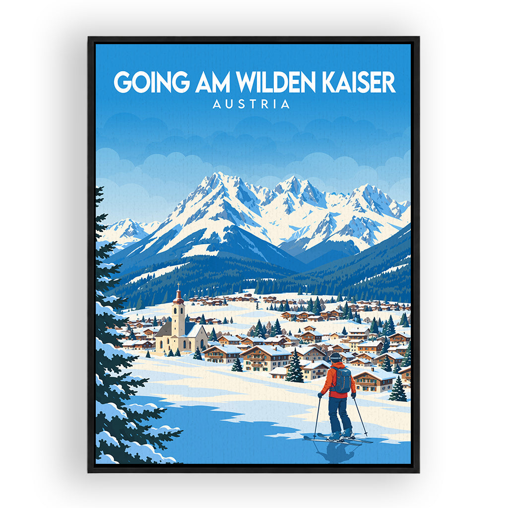 going-am-wilden-kaiser leinwand_rahmen_schwarz