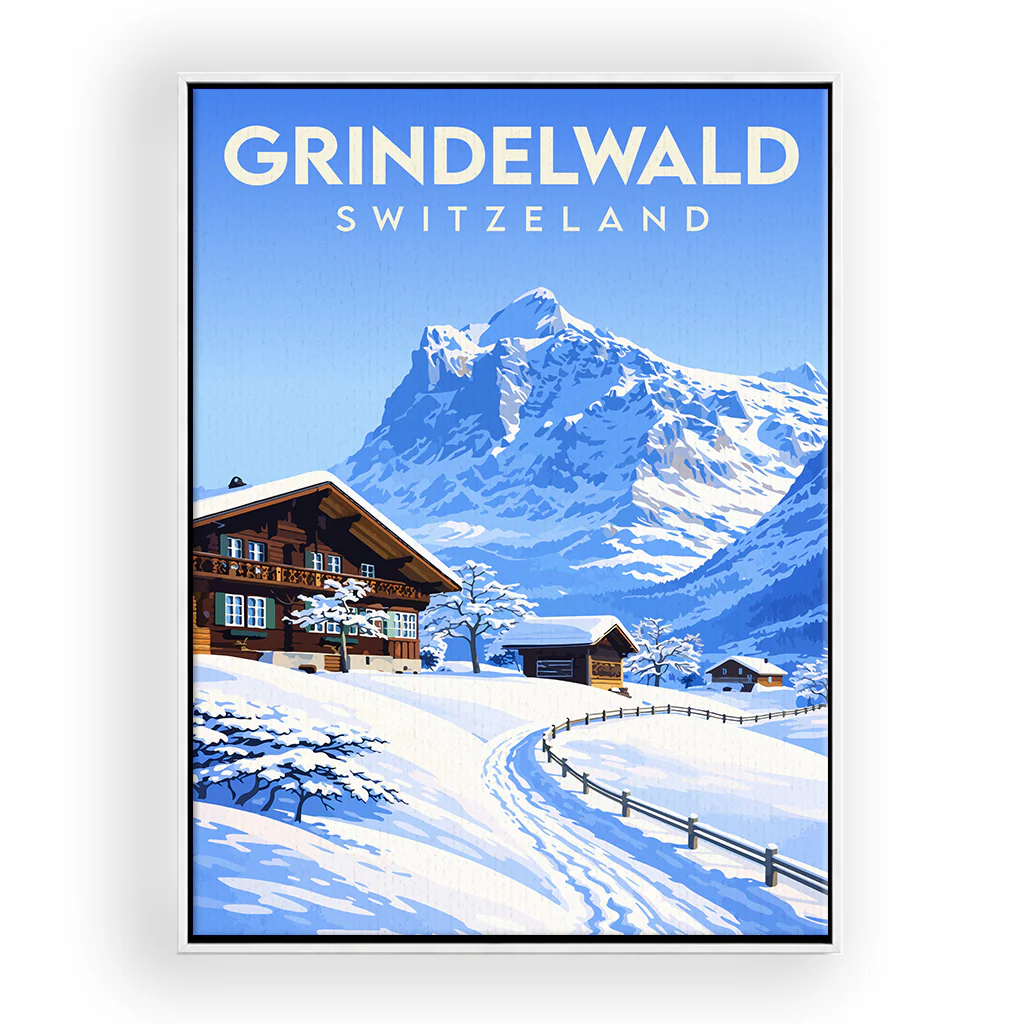 grindelwald leinwand_rahmen_weiss