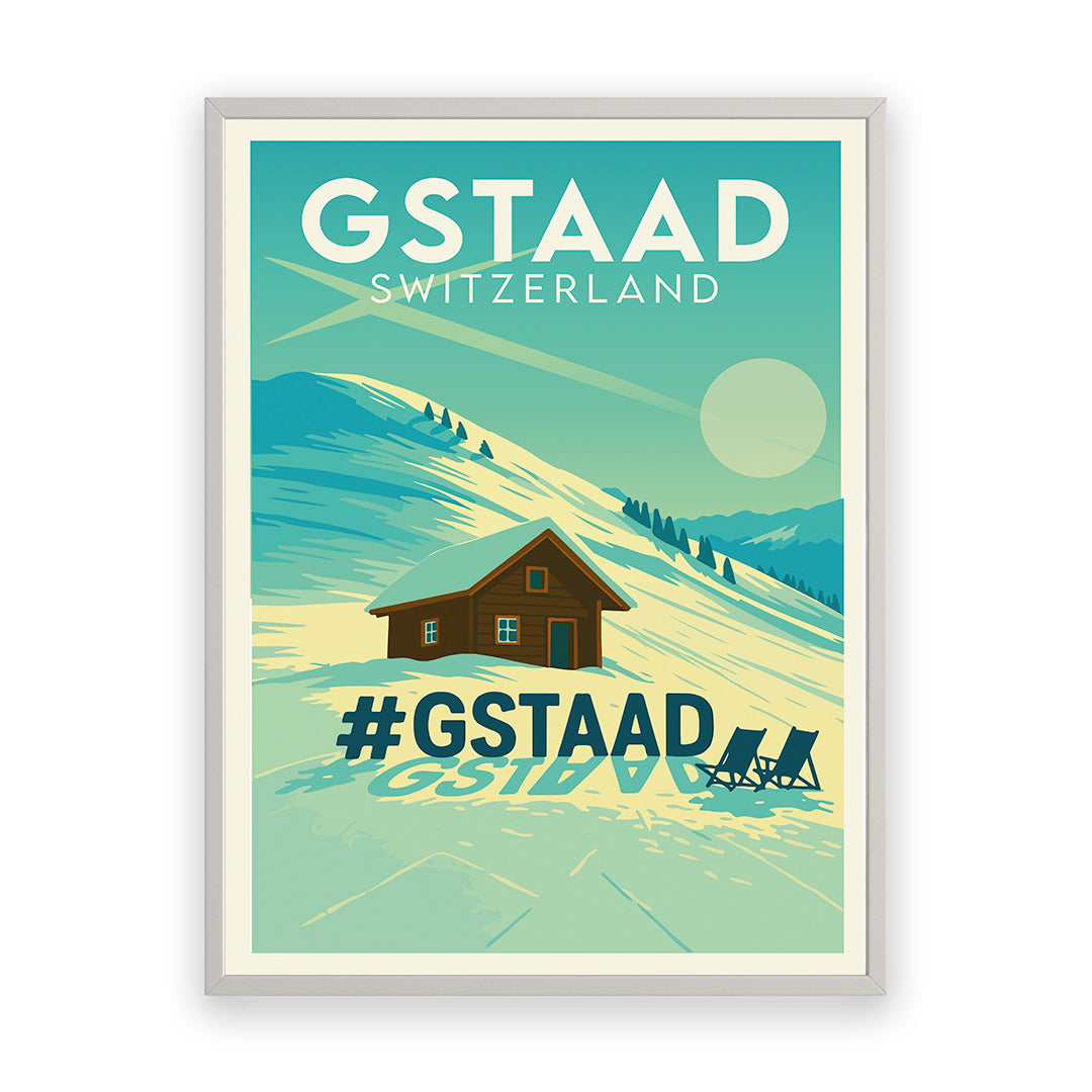 Gstaad Schweiz Kunstdruck