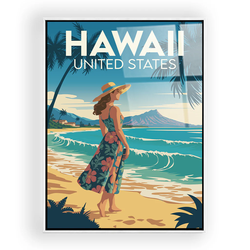 hawaii acryl_rahmen_weiss