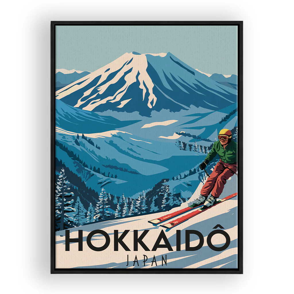 hokkaido leinwand_rahmen_schwarz