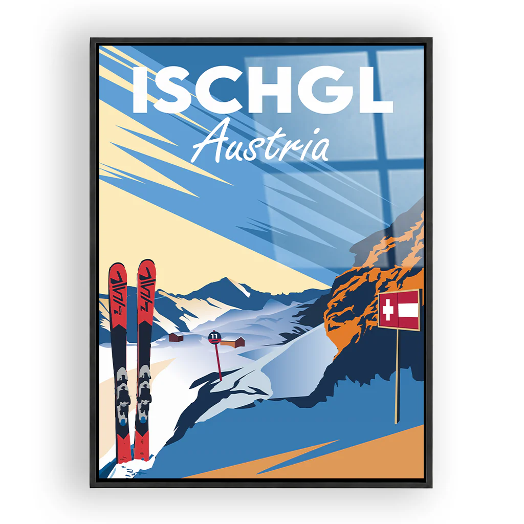 ischgl Acryl Rahmen Schwarz