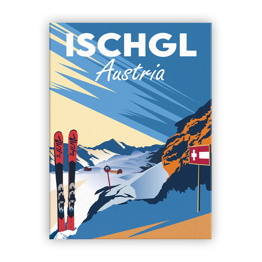 ischgl Leinwand ohne Rahmen
