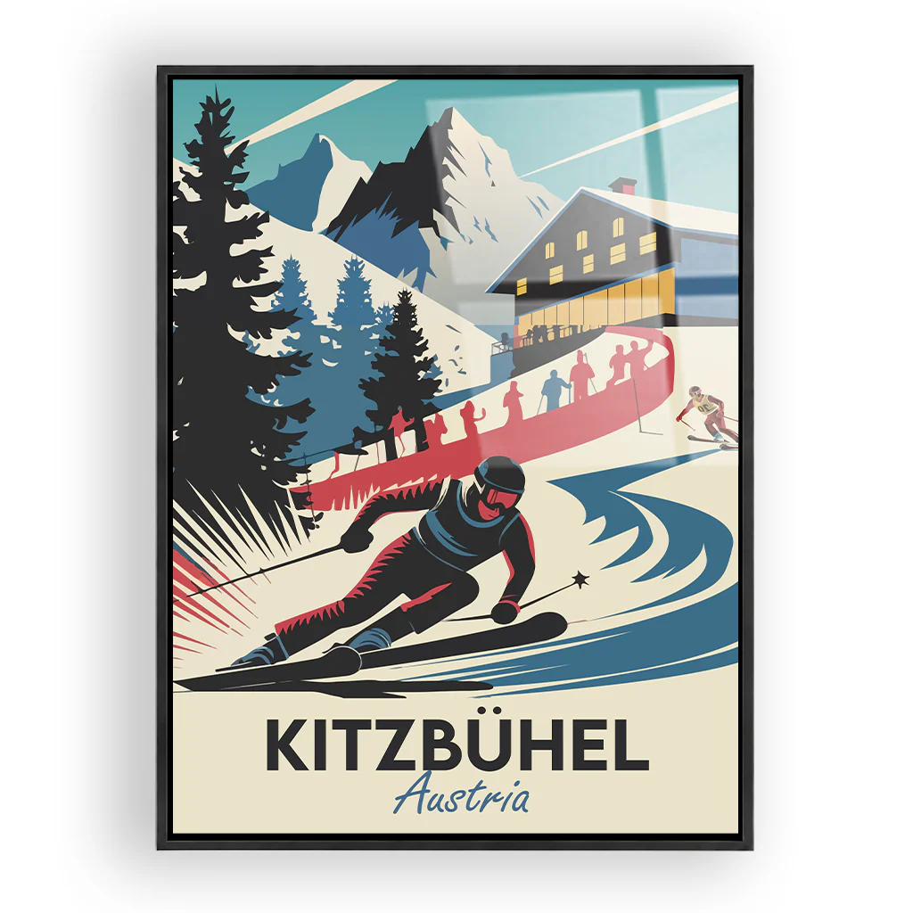 kitzbuehel Acryl Rahmen Schwarz