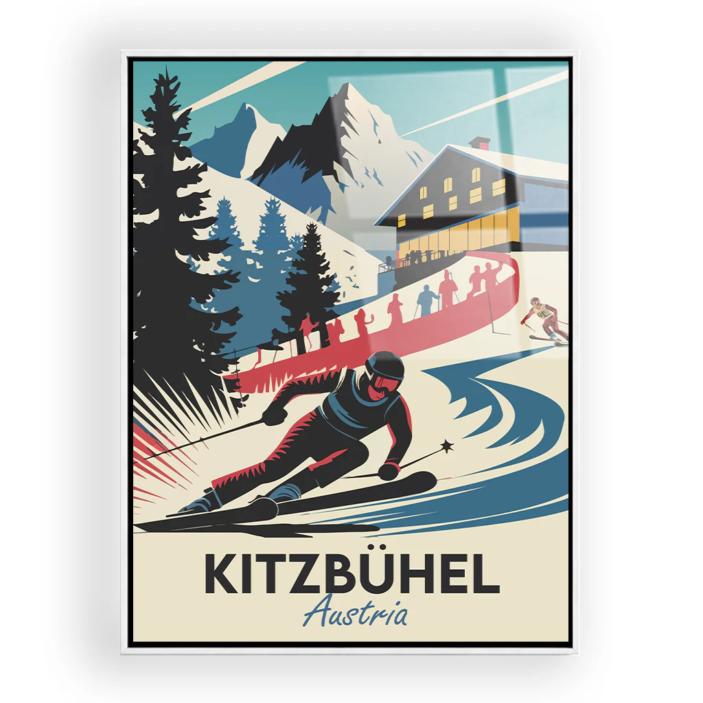 kitzbuehel Acryl Rahmen Weiss