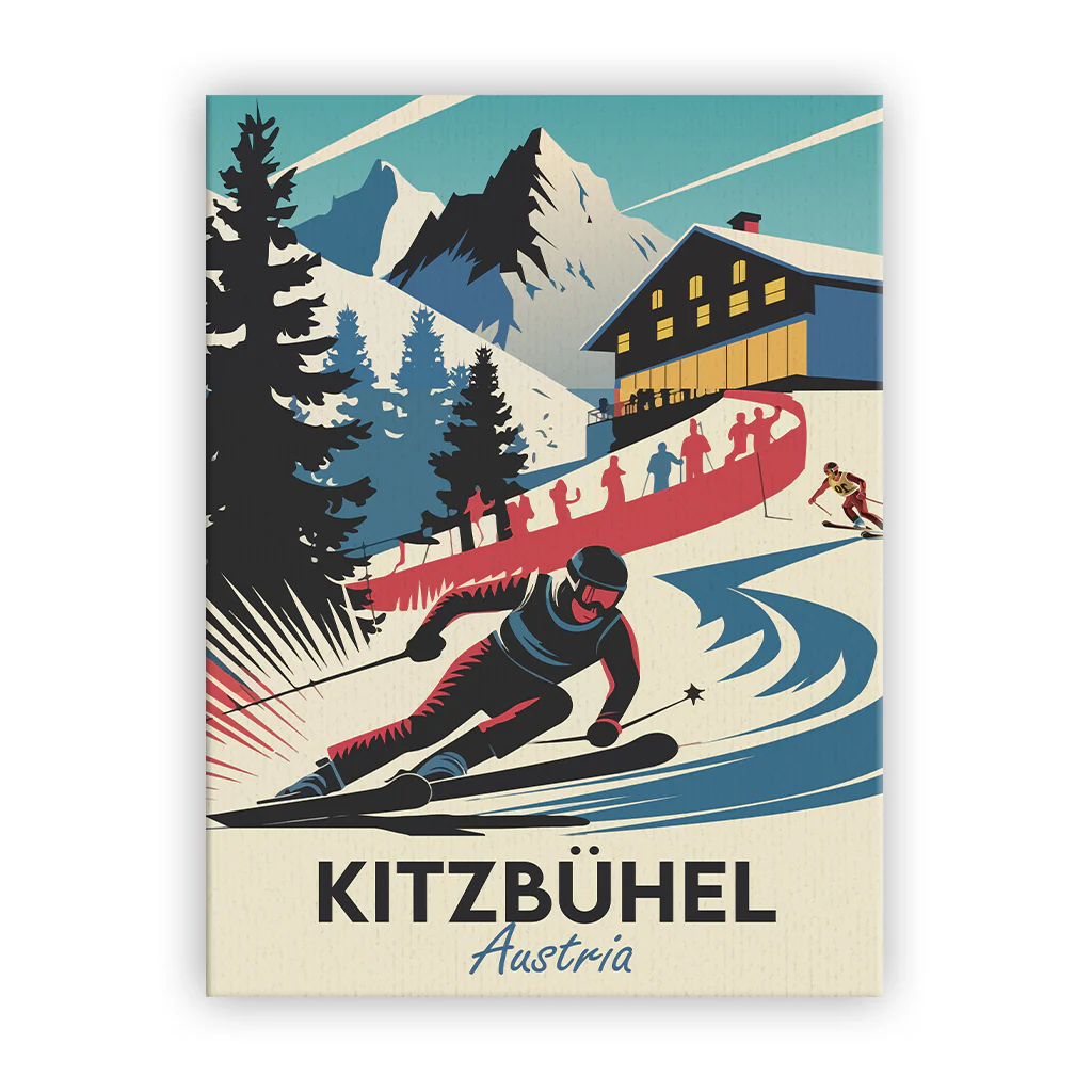 kitzbuehel Leinwand ohne Rahmen
