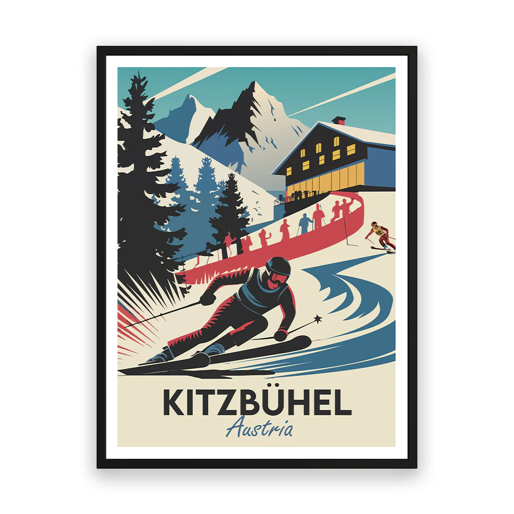 kitzbuehel Poster Rahmen Schwarz