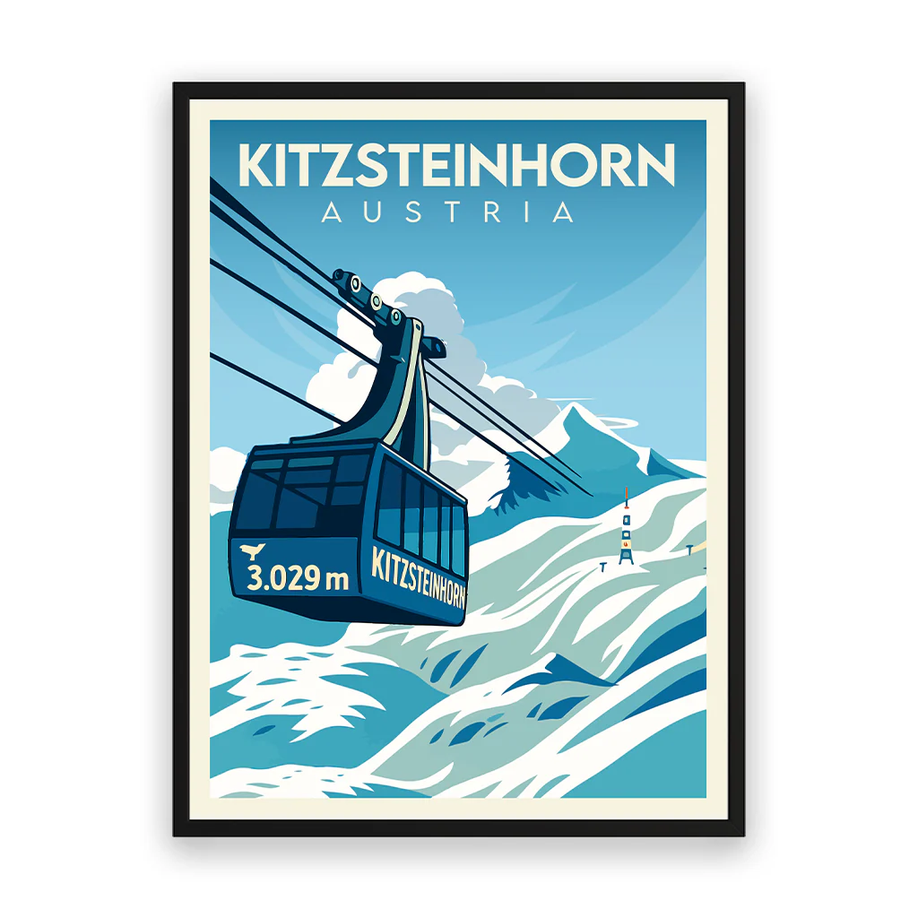 kitzsteinhorn poster_rahmen_schwarz