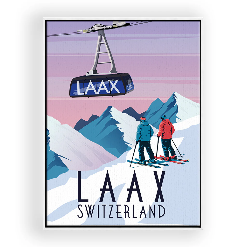 laax leinwand_rahmen_weiss