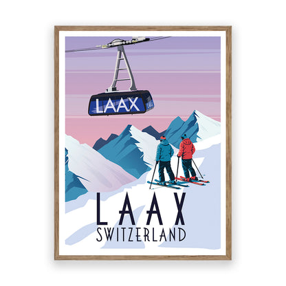 Laax Schweiz Kunstdruck