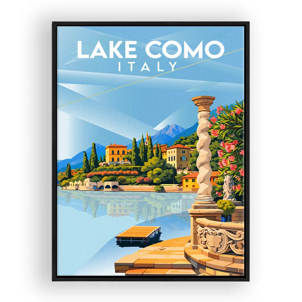lake-como leinwand_rahmen_schwarz