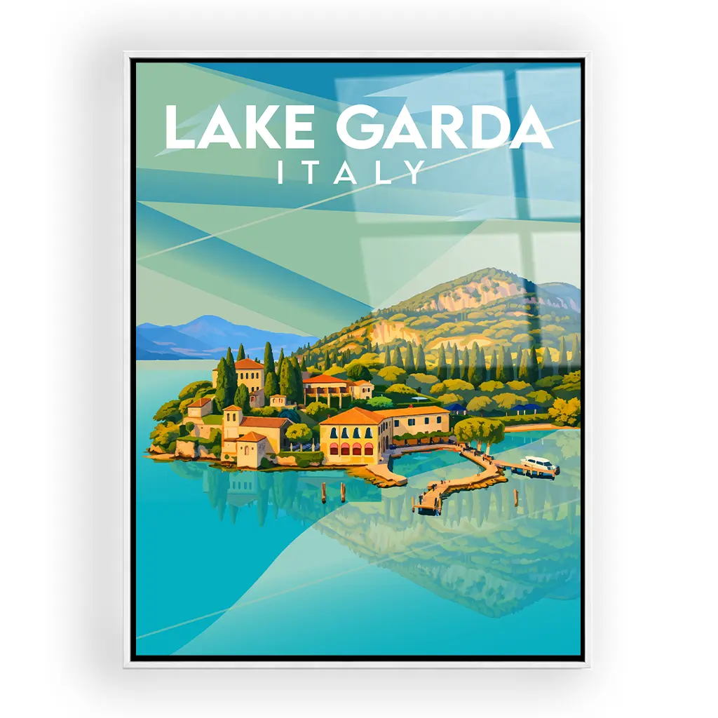 lake-garda acryl_rahmen_weiss