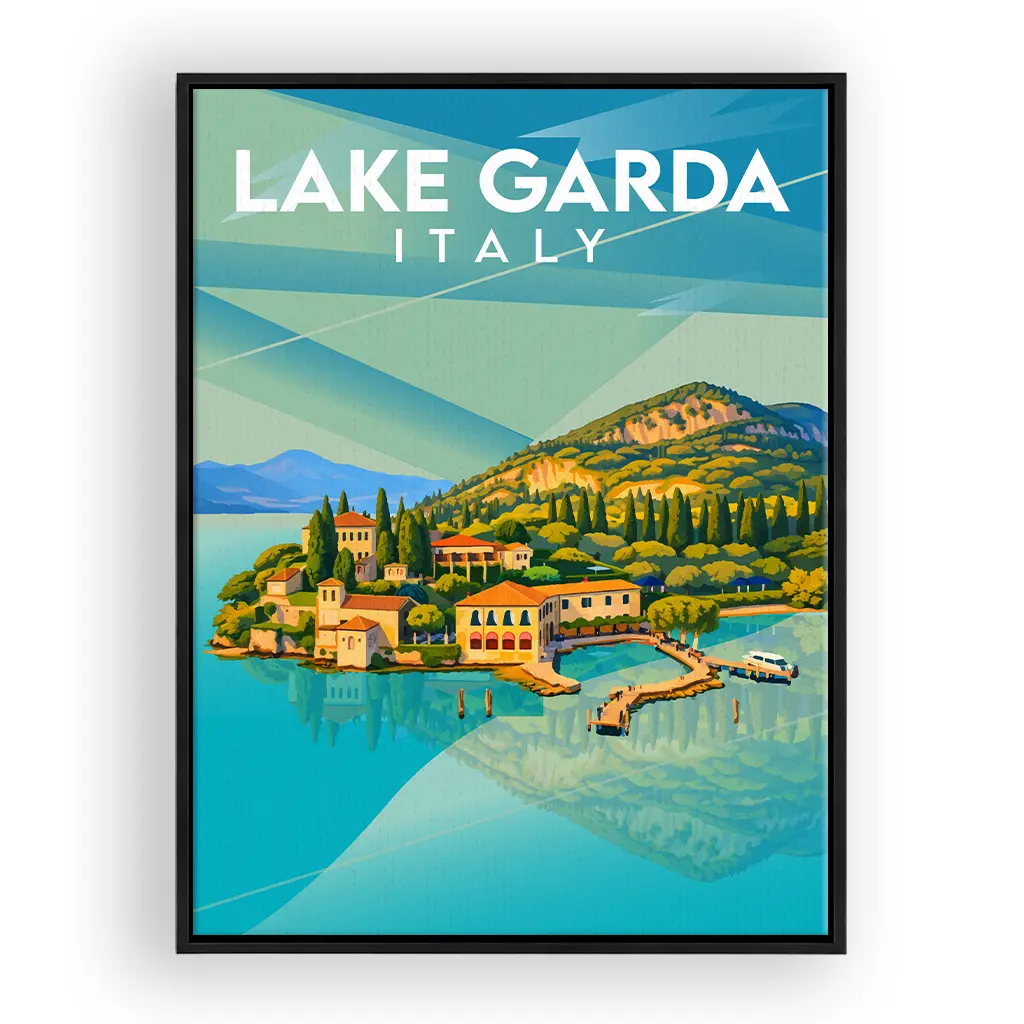 lake-garda leinwand_rahmen_schwarz